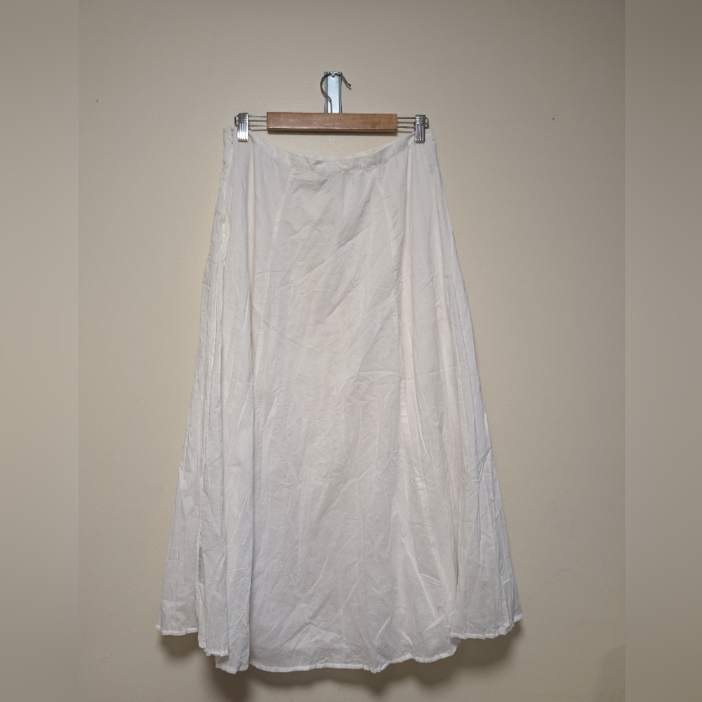 Dana Buchman White Pleated Midi Skirt size 8 - Picture 4 of 5